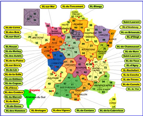 Les Saint-Laurent de France 2006 en vert foncé sont référencés sur ce site.