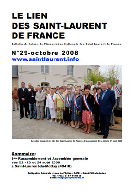 Lien N°29 - bulletin de liaison des Saint-Laurent de France Lien N°29 - bulletin de liaison des Saint-Laurent de France