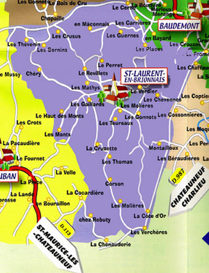 La commune de Salnt-Laurent-en-Brionnais La commune de Salnt-Laurent-en-Brionnais