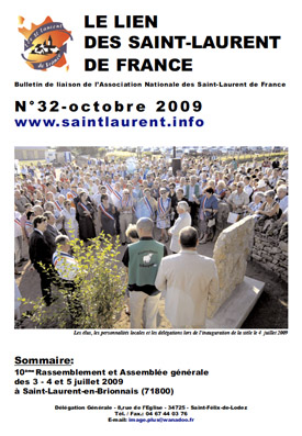 Lien N° 32 - Bulletin de liaison des Saint-Laurent de France Lien N° 32 - Bulletin de liaison des Saint-Laurent de France