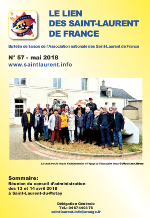 Lien n°57 - bulletin de liaison des Saint-Laurent-de-France - mai 2018 Lien n°57 - bulletin de liaison des Saint-Laurent-de-France - mai 2018