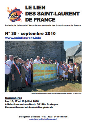 Lien N° 35 - Bulletin de liaison des Saint-Laurent de France