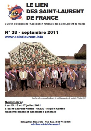 Lien N° 38 - Bulletin de liaison des Saint-Laurent de France