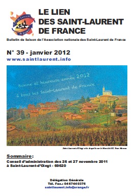 Lien N°39 - Bulletin de liaison des Saint-Laurent de France