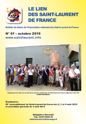 Lien n°61- Bulletin de liaison des Saint-Laurent-de-France Lien n°61- Bulletin de liaison des Saint-Laurent-de-France