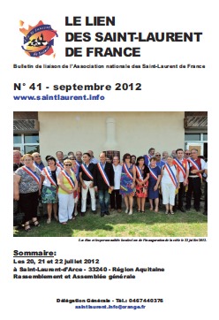 Lien N° 41 - Bulletin de liaison des Saint-Laurent de France