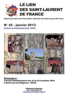 Lien N° 42 - Bulletin de liaison des Saint-Laurent de France Lien N° 42 - Bulletin de liaison des Saint-Laurent de France