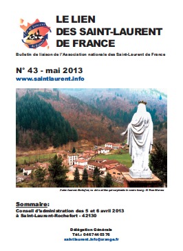 Lien N° 43 - Bulletin de liaison des Saint-Laurent de France Lien N° 43 - Bulletin de liaison des Saint-Laurent de France