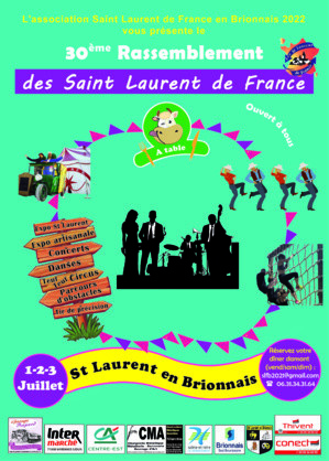Vidéo 30ème Rassemblement des Saint Laurent de France 1er au  3 juillet 2022.