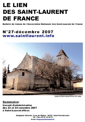 Lien N°27 - bulletin de liaison des Saint-Laurent de France.