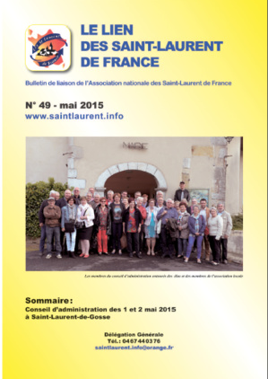Lien N° 49 - Bulletin de liaison des Saint-Laurent de France