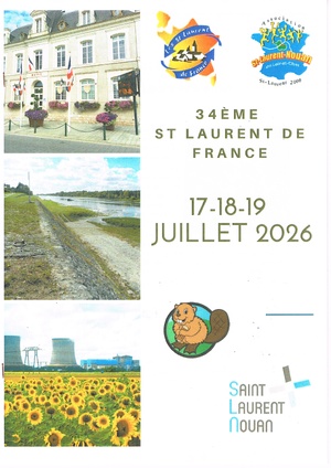 34° rassemblement des Saint-Laurent de France - SL-Nouan juillet 2026 - Info N°1