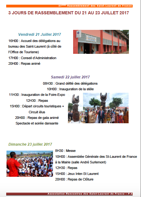 27° rassemblement Saint-Laurent-du-Maroni - info N°3