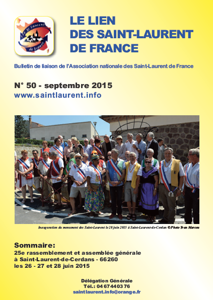 Lien N° 50- Bulletin de liaison des Saint-Laurent de France